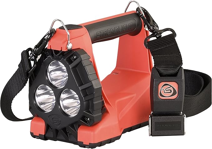 Streamlight 44315 Div 2 Vulcan 180 Vehicle Mount System-12V DC direct wire rack, includes quick release shoulder strap, Orange