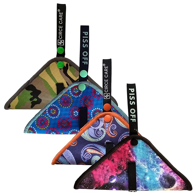 Pee Cloth:Silver Infused Pee rag for Women who Pee Outdoors, Reusable Absorbent Wipes, Eco alt. to Toilet Paper, Female Urination Solution for Camping, Hiking (2pc Combi- Galaxy+Camo)