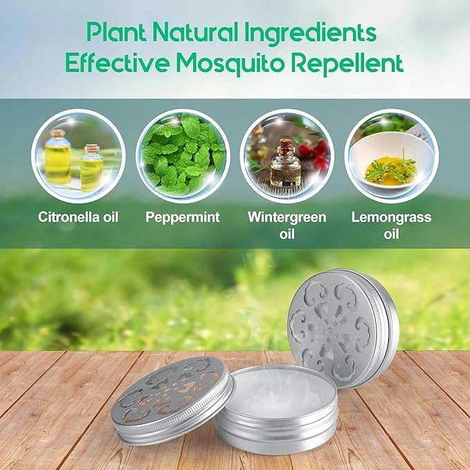Mosquito Repellent Outdoor Patio, Insect & Pest Repellent for Kids & Adults, Mosquito Repellents for Yard, Indoor Outdoor Mosquito Control for Room, Backyard, Camping, Travel (2 Pack)