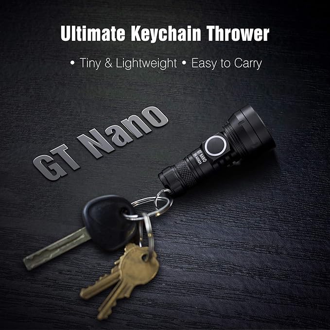 LUMINTOP GT Nano Keychain Flashlight 450 Lumens Mini Flashlight 300 Meters Beam Distance Compact Flashlight