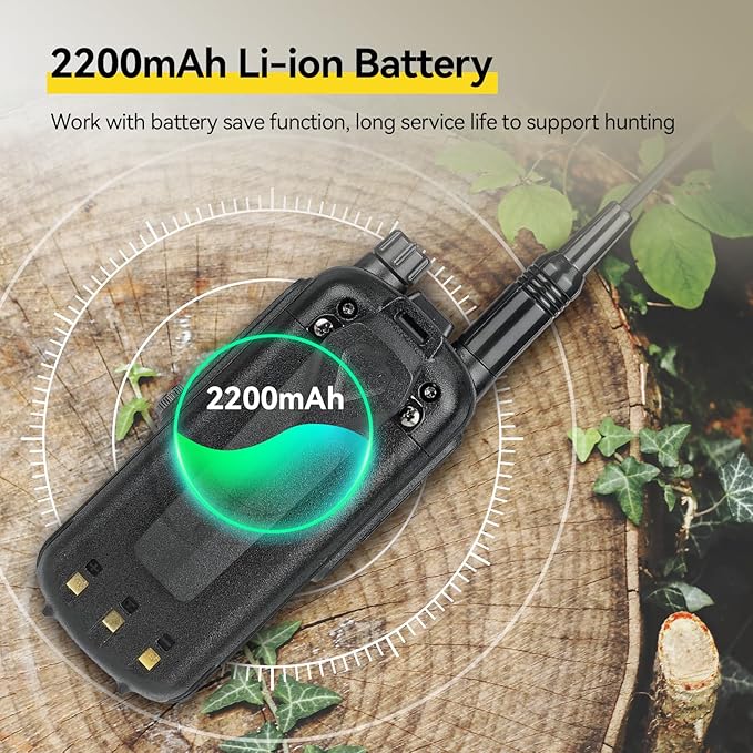 Retevis EZTalk 2 GMRS Two Way Radio, IP67 Waterproof Walkie Talkies, 2200mAh, NOAA, Rechargeable Hunting Radios Long Range, Handheld Walkie Talkie for Adult, Hunting Camo 2 Pcs