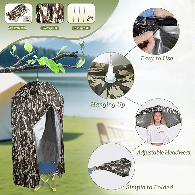 Upgrade XL Portable Toilet Camping Toilet,Foldable Travel Toilet Sturdy Stainless Steel Frame Portable Toilet for Camping,Hiking,Boating,Outdoor,Home