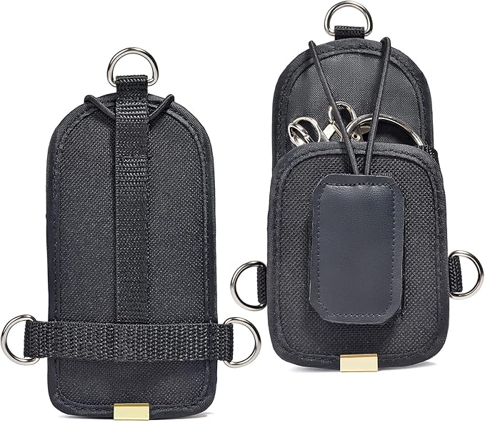 HYS Radio Holder Walkie Talkie Pouch Case for Duty Belt Radio Holster Tactical Hunting Handheld Radio Bag for Motorola GP88S baofeng UV5R UV82 Midland Retevis 2- Way Radio