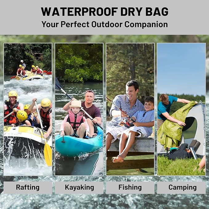 Waterproof Dry Bag,Roll Top Coastal Summer Beach Coral Small Waterproof Backpack 5L/10L/20L Floating and Lightweight Bags for Kayaking, Boating, Fishing, Swimming and Camping