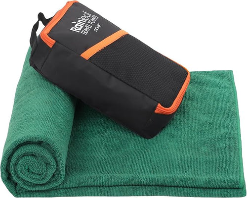 Rainleaf Microfiber Travel Towel Quick Dry Swimming Towel Ultra-Compact,Super Absorbent,Washcloths for Bathroom, Shower,Camping,Backpacking