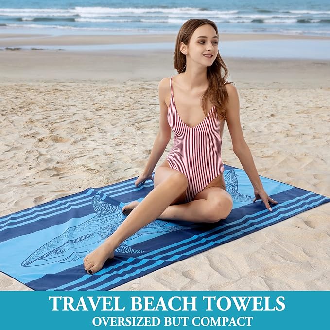 Your Choice Microfiber Beach Towels, Sand Free Beach Towel, Quick Dry Beach Towel, Extra Large Beach Towels for Adults, Kids (67x35 Inch, 60x30 Inch), Travel Towel, Camping Towel
