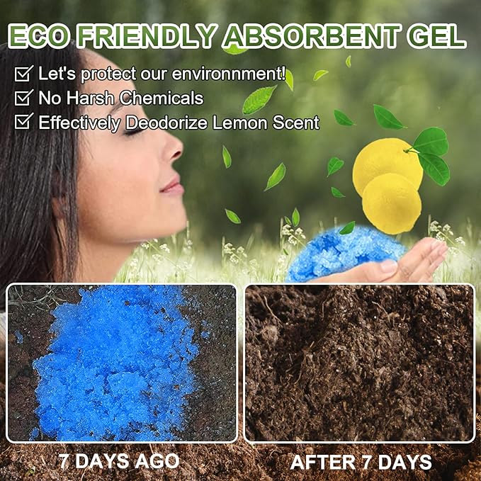 AOKE Portable Toilet Powder, 100 Pack Poo Gel for Camping Eco Absorbent Gel Liquid Waste Gelling and Deodorizing Powder, Emergency Toilet Waste Treatment for Outdoor Camping Hiking