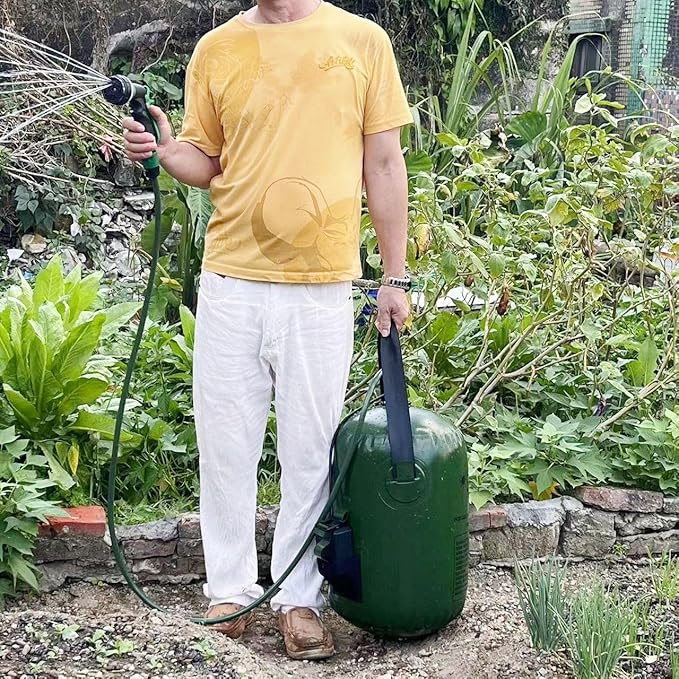 Vici 20L Portable Solar Camping Shower Bag Shower Electric Pump Tent car wash Equipment Outdoor spa Bath hot Water Bag Camping Furniture Accessories Portable Shower Pump