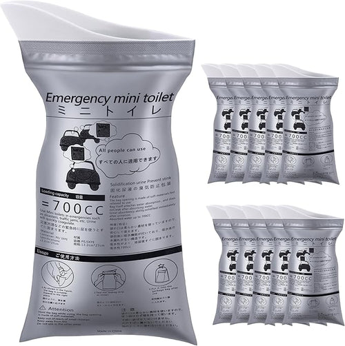 Disposable Urinal Bags, 10/20-Pack, 700ML, Portable Camping Pee Bags for Travel, Traffic Jams, Leak-Proof Bags for Men, Women, Kids