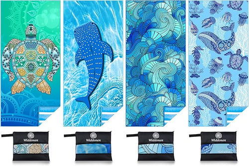 Microfiber Thin Lightweight Beach Towel Sand Free Quick Dry Absorbent Compact Towels for Swimming Pool Camping Beach Accessories Large Easy Pack Travel Things for Vacation Essentials Adult Gift