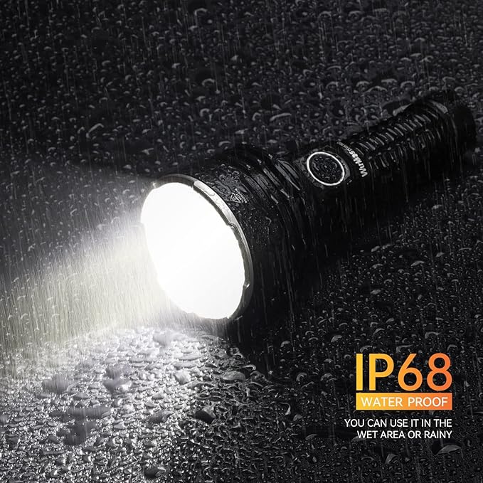 Wurkkos TS30S PRO Led Flashlight 6000 Lumen, SBT90.2 LED Extreme Bright Flashlight USB C Rechargeable with 3563FT Ultra Long Beam Distance, High Lumen Flashlight Anduril 2.0 UI, IP68 Waterproof