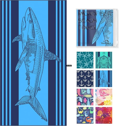 Your Choice Microfiber Beach Towels, Sand Free Beach Towel, Quick Dry Beach Towel, Extra Large Beach Towels for Adults, Kids (67x35 Inch, 60x30 Inch), Travel Towel, Camping Towel