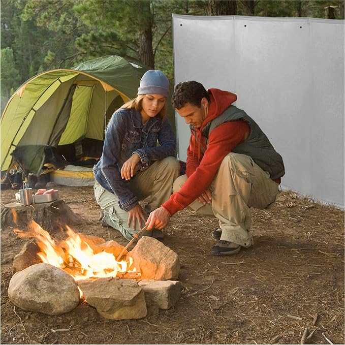 WallUp Instant Outdoor Privacy Tent - Versatile Privacy Screen & Divider, Weather-Resistant, UV-Treated Cloth, 6' x 12', White