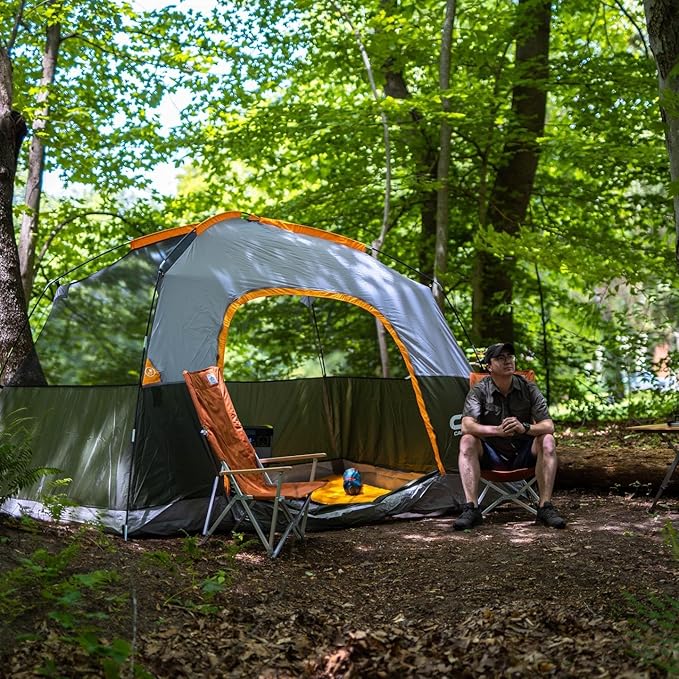 CAMPROS CP Tents for Camping 4 Person Tent Waterproof Windproof Double Layer Camping Tent, Easy Setup Dome Tent with Large Mesh Windows & Wider Door for Outdoor Camping & Hiking