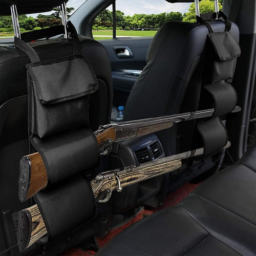MYDAYS Seat Back Gun Rack, Gun Sling Bag, Camo Front Seat Gun Organizer Holder for Hunting Rifles/Shotguns