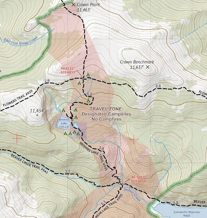 Outdoor Trail Maps LLC Comanche Peak Wilderness - Colorado Topographic Hiking Map (2018)