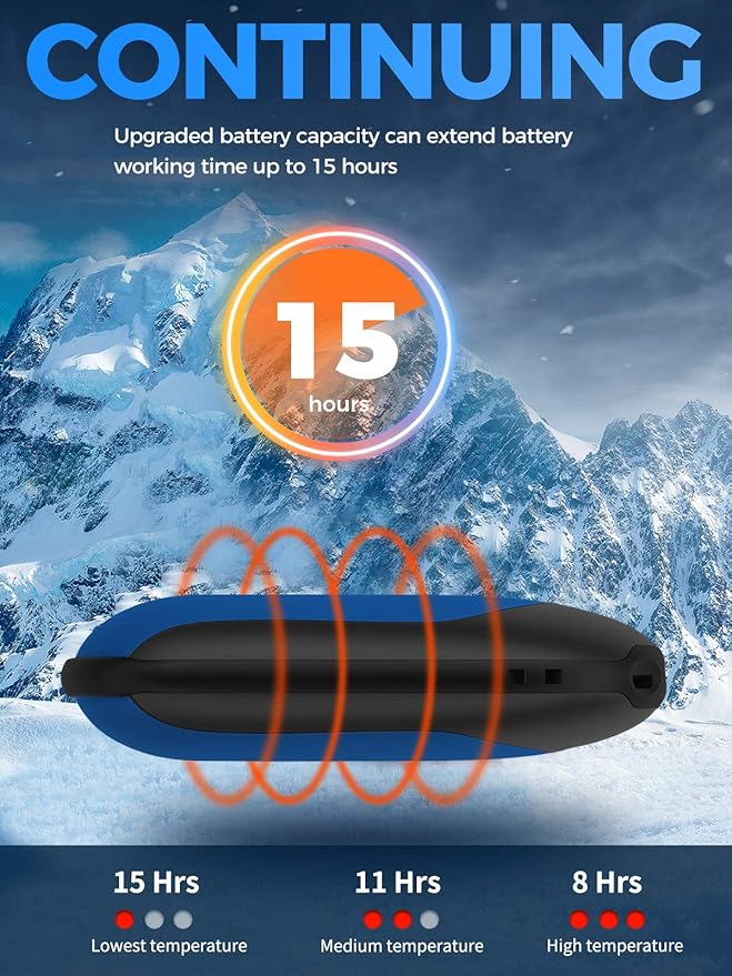 OCOOPA Rechargeable Hand Warmer 10000mAh,Portable Electric Hand Heater,Up to 15 Hours,USB Battery Operated Handwarmer for Camping,Hiking,Hunting,Golf,Warm Tech Gifts,Halo H01