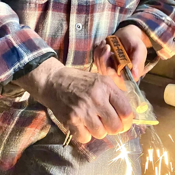 Trekker. Best Emergency Waterproof Survival Fire Starter. Magnesium and Euro Fire Steel Ferro Rod. Compact Durable Tool for Bushcraft, Camping, Backpacking, Hiking, Hunting, or Bug Out Bag