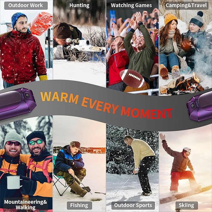 2 Pack πππ§π πππ«π¦ππ«π¬ Rechargeable,Portable Electric Hand Warmers Reusable,USB Handwarmers,Outdoor/Indoor/Working/Studying/Camping/Hunting/Golf/Pain Relief/Game/Warm Gifts for Men Women Kids