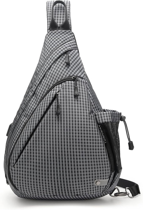 Water-Proof Sling bag/Crossbody Backpack/Shoulder Bag with USB Charging Port for Travel, Hiking, Cycling, Camping