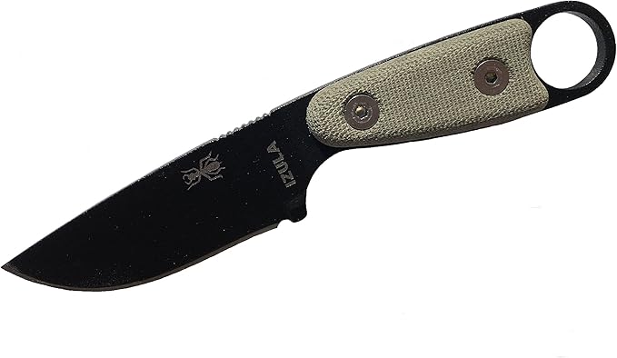 ESEE Black Izula w/Micarta Handles, Molded Polymer Sheath, and Survival Kit