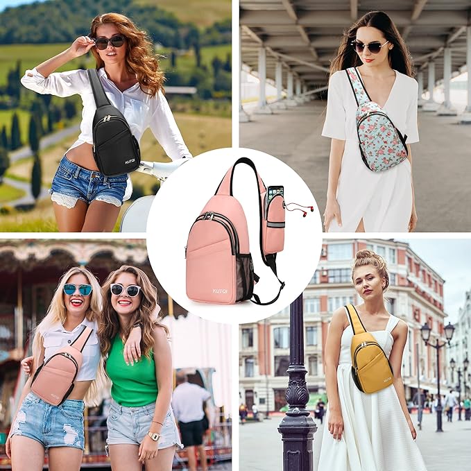 Sling Backpack Crossbody Sling Bag for Women Men Multipurpose Travel Essentials Hiking Chest Bag Daypack