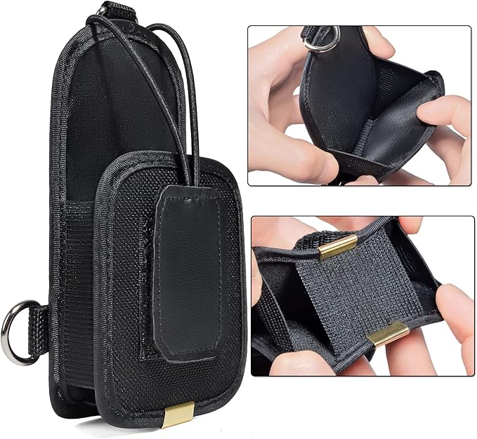 HYS Radio Holder Walkie Talkie Pouch Case for Duty Belt Radio Holster Tactical Hunting Handheld Radio Bag for Motorola GP88S baofeng UV5R UV82 Midland Retevis 2- Way Radio