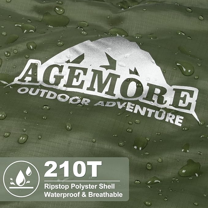 AGEMORE Cotton Flannel Sleeping Bag for Adults, Lightweight XXL Cotton Sleeping Bag for Camping Backpacking or Hiking, Water Resistant 3-4 Season Sleeping bag for Warm & Cool Weather