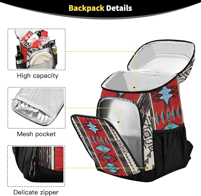 Cooler Backpack Insulated Leak Proof Beach Cooler Bag 30 Cans Waterproof Lightweight Soft Lunch Picnic Cooler for Men Women