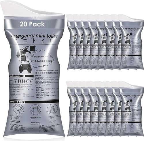 Disposable Urine Bags, 12/20 Pack Pee Bags for Travel for Women Men, Emergency Toilet Pee Bags, Portable Urinal Bag Vomit Bag for Traffic Jams, Camping, Hiking, Pregnant, Patient, Kids