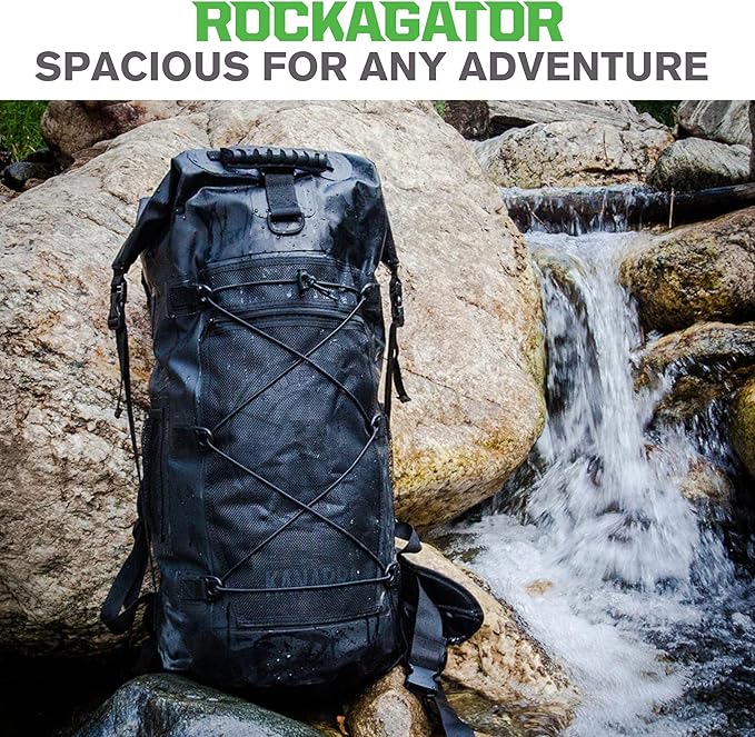 Kanarra 90L Waterproof Backpack for Camping, Hiking, Mountaineering, Backpacking, Hunting, Fishing, Canoeing, Outdoor Activities, The Wet Outdoors - Large Capacity, Roll Top Closure, Black