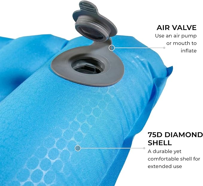 Teton Self Inflating Sleeping Pad, Inflatable Camping Sleeping Pads, Compact Mat for Camping, Backpacking, and Hiking.