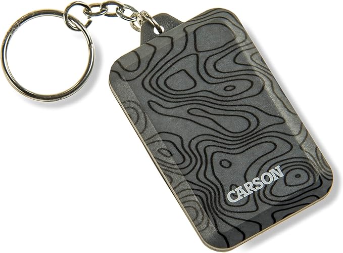 Carson COB LED Keychain Flashlight with Stainless Steel Keyring