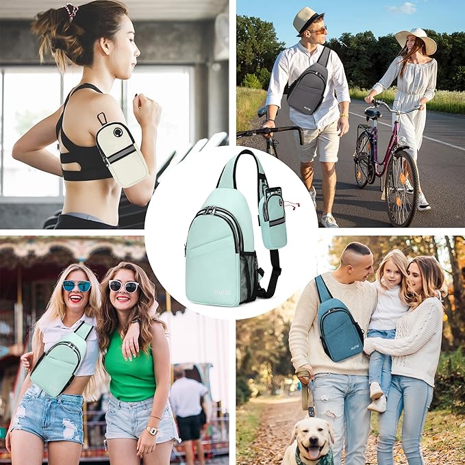 Sling Backpack Crossbody Sling Bag for Women Men Multipurpose Travel Essentials Hiking Chest Bag Daypack