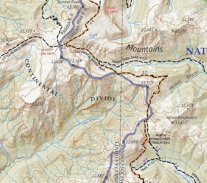 South San Juan Wilderness - Colorado Topographic Hiking Map (2019)