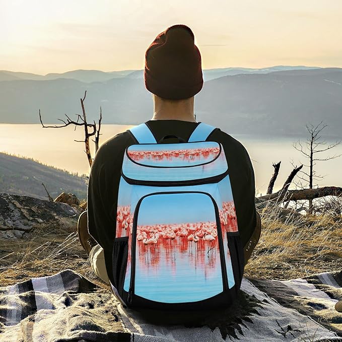 Cooler Backpack Insulated Leak Proof Beach Cooler Bag 30 Cans Waterproof Lightweight Soft Lunch Picnic Cooler for Men Women