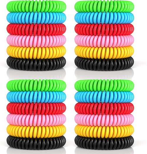 50 Pack Mosquito Repellent Bracelets, DEET-Free Mosquito Bands for Adults and Kids, Individually Wrapped Repellent Wristbands for Outdoor Camping Fishing Traveling