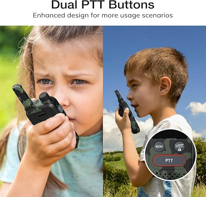 BAOFENG GT-18 Walkie Talkies for Kids Adult, License Free Long Range Rechargeable FRS Two Way Radio,1500mAh Battery, 22 Channels with NOAA, Scan, Flashlight, VOX for Camping Hiking Family, 3 Pack