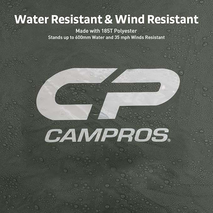 CAMPROS CP Tents for Camping 4 Person Tent Waterproof Windproof Double Layer Camping Tent, Easy Setup Dome Tent with Large Mesh Windows & Wider Door for Outdoor Camping & Hiking
