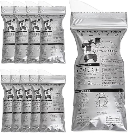 10PCS Disposable Urine Bags, Portable Camping Pee Bags, 700ml Travel Pee Bags for Emergencies, Camping, Travel, and Traffic Jams - Suitable for Outdoor Use