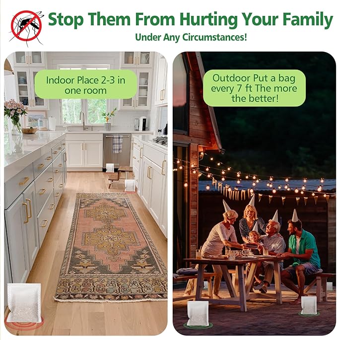 10 Pack Mosquito Repellent Powerful Mosquito Deterrent Outdoor/Indoor Natural Mosquito Repellent for Kids & Pet,Mosquito Control for Room/Yard/Camping