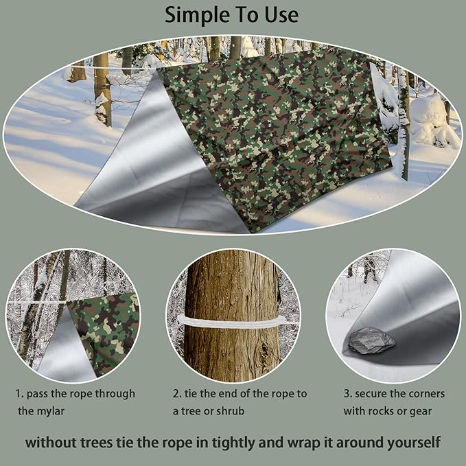 Ultralight Survival Tent 2 Person Emergency Shelter Outdoor Thick Emergency Blankets Nylon Stuff Sack Tube Tent Survival Tarp Camping & Outdoor Survival Kits for Camping Hiking Car Use