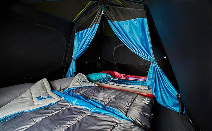 Coleman 4/6/8/10 Person Instant Camping Tent with 1-Minute Setup, Large Family Tent with Pre-Attached Poles, Air Vent, & Carry Bag, Sets Up in About 60 Seconds