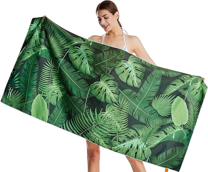 CHARS Microfiber Quick Drying Beach Towel Super Absorbent & Sand Free Towel for Kids Teens Adults Travel Gym Camping Pool Yoga Outdoor and Picnic(63"×31"/63"×39")