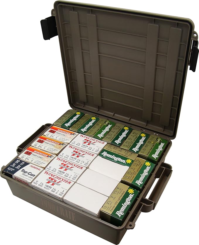 MTM ACR5-72 Ammo Crate Utility Box, Ammo, survival or hunting gear storage, O-Ring seal for water resistant dry storage, Double padlock tapped for security, Carries 85lbs of gear