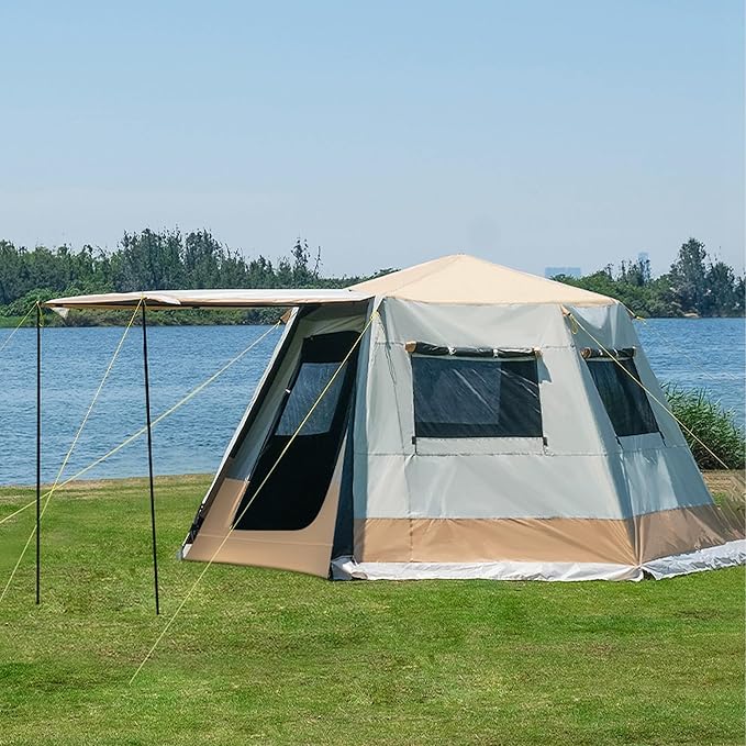Tent for Camping, 3-6 Person Family Tents with Spacious Interior, Waterproof Tent with Carry Bag for Family Camping Traveling Hiking Picnic