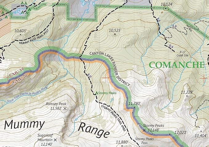 Outdoor Trail Maps LLC Comanche Peak Wilderness - Colorado Topographic Hiking Map (2018)