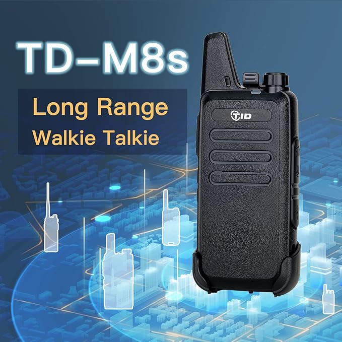 TIDRADIO TD-M8s Radios Walkie Talkies Rechargeable Two Way Radio (6 Pack) License-Free FRS Radio with 6 Way Multi Gang Charger USB Charger 2 Way Radio