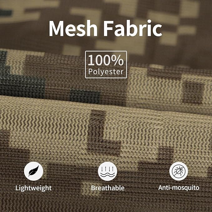 Mosquito Net Suit Camo Hunting Mesh Suit Bug Net Clothing with Hood Outdoor Protection No-See-Ums Garden Camping