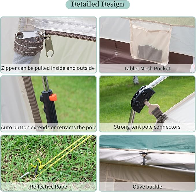 Tent for Camping, 3-6 Person Family Tents with Spacious Interior, Waterproof Tent with Carry Bag for Family Camping Traveling Hiking Picnic